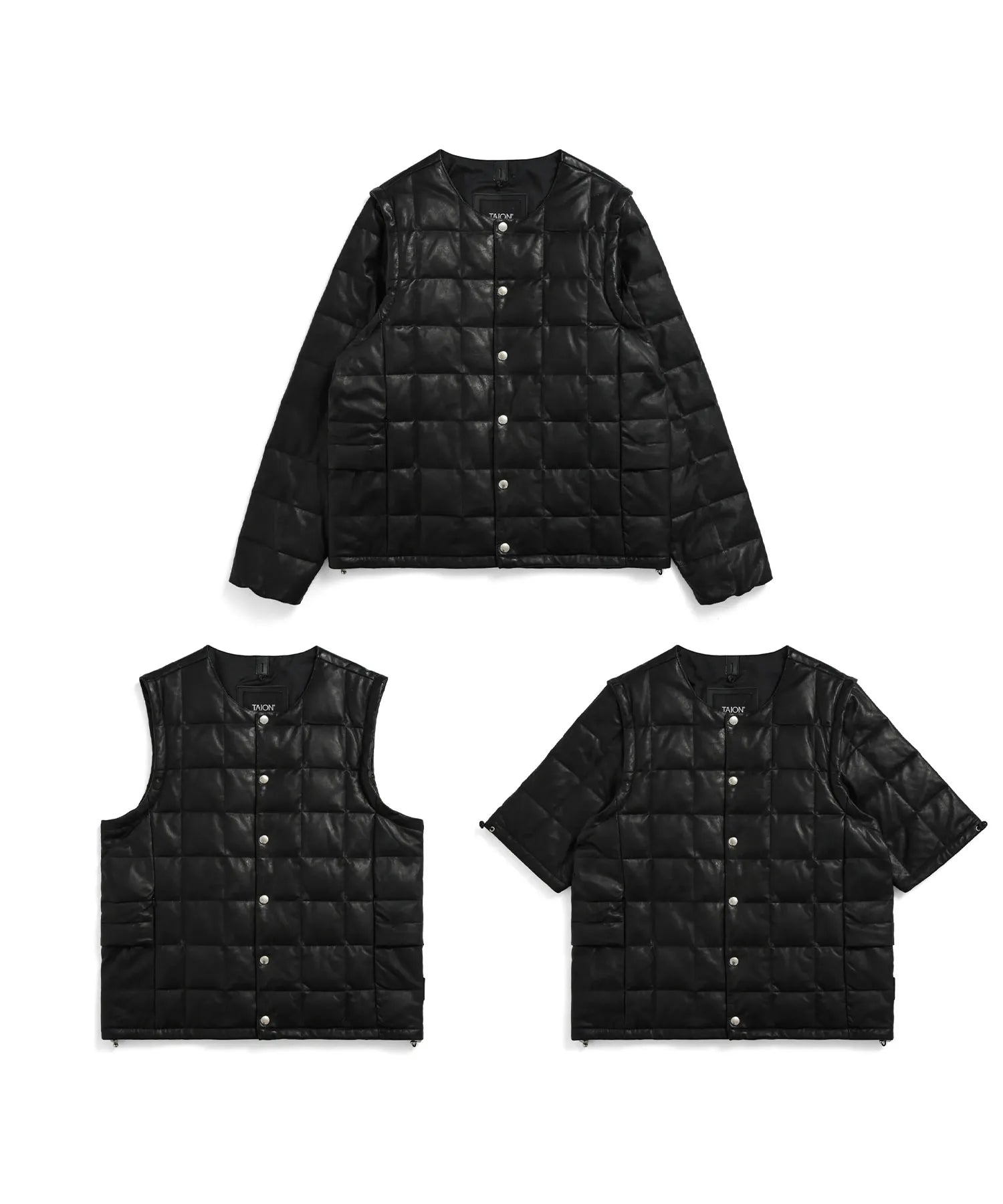 POP UP限定商品】【MENS】クルーネック インナーダウンセット（レザー