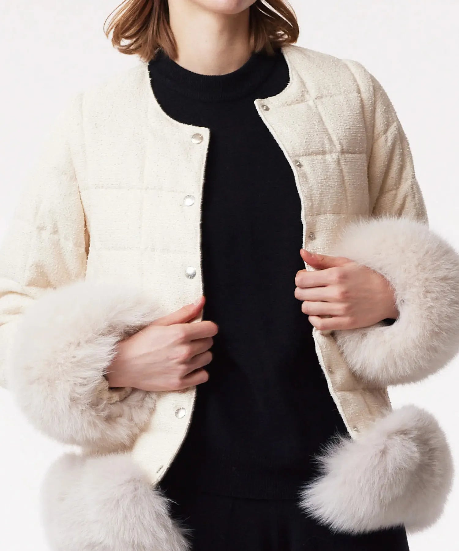 【POP UP限定商品】【WOMEN】クルーネック インナーダウンセット（ツイード）＜TYPEⅡ＞（EX-W04A-TWD-SET-T2）