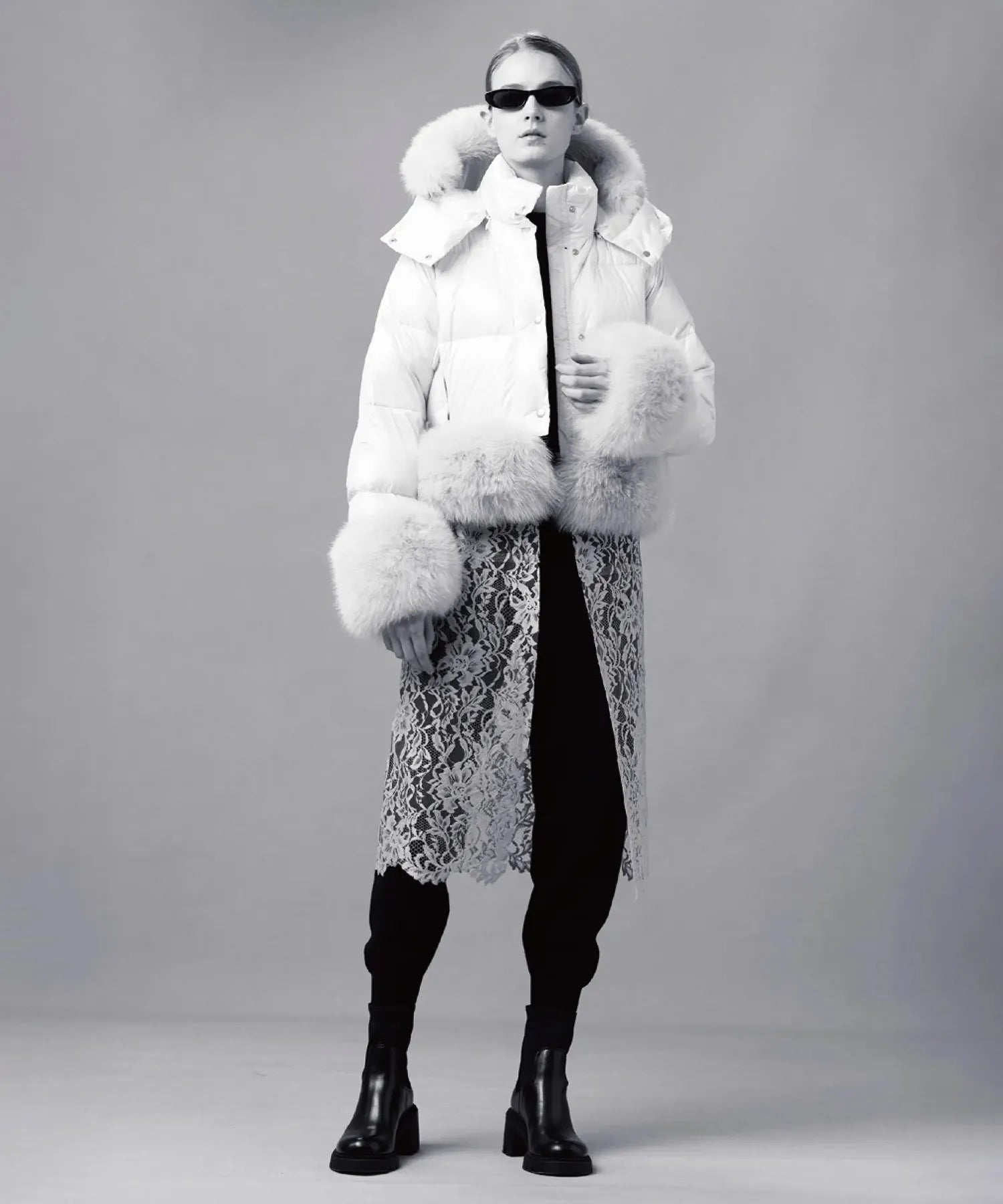 【POP UP限定商品】【WOMEN】フード取り外し式〈ショート丈〉ボリュームダウンジャケットセット＜TYPEⅡ＞（EX-W02VZA-SET-T2）