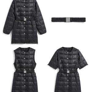 【POP UP限定商品】【WOMEN】”クルーネックセミロング” インナーダウンセット (EX-W041A-SET)