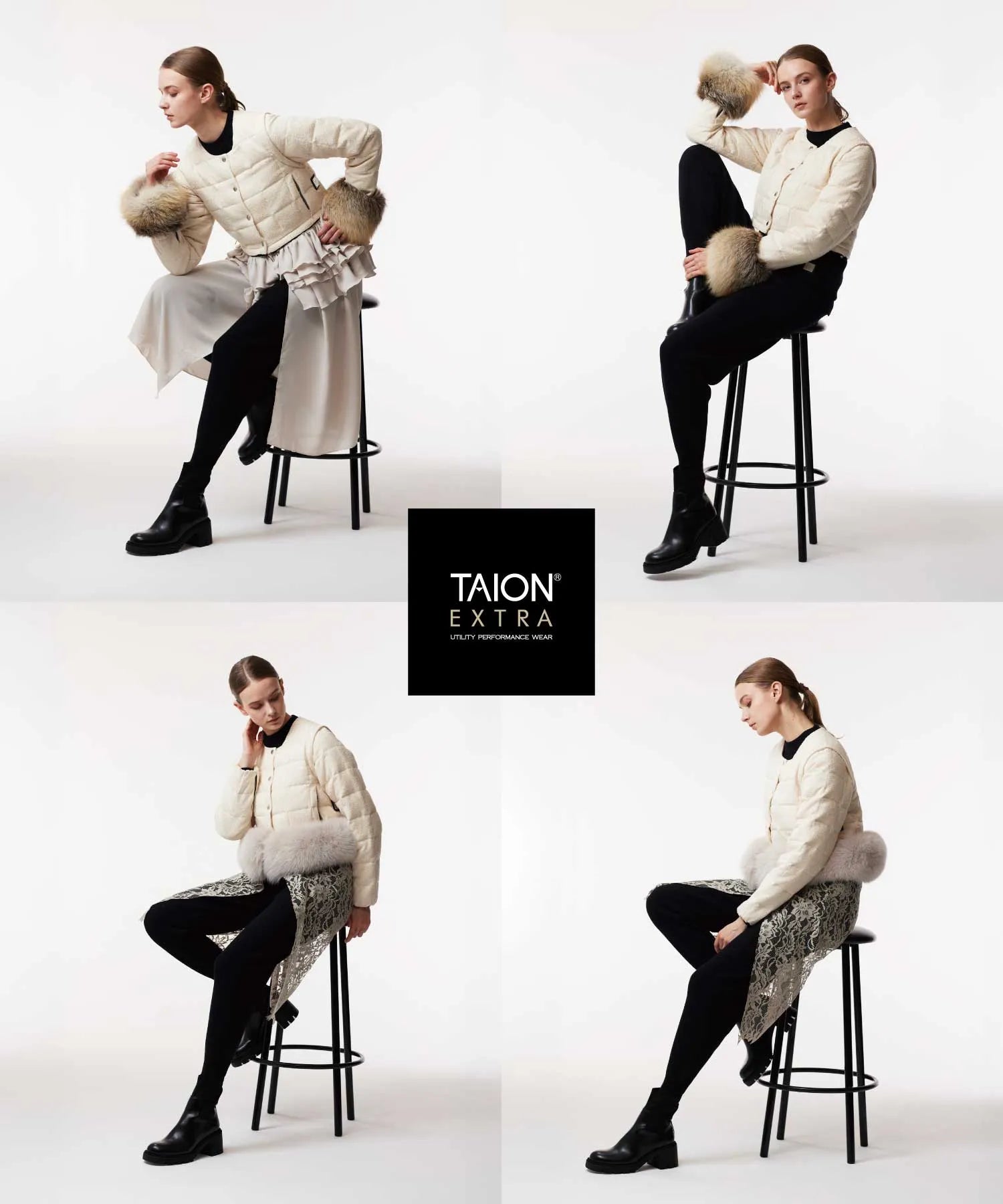 【POP UP限定商品】【WOMEN】”クルーネックボレロ”インナーダウンセット（ツイード）＜TYPEⅡ＞（EX-W042A-TWD-SET-T2）