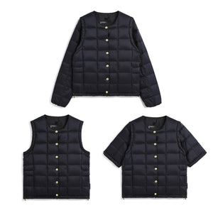 【POP UP限定商品】【WOMEN】”クルーネック” インナーダウンセット（DNX TEXTILE）(EX-W04A-DNX-SET)