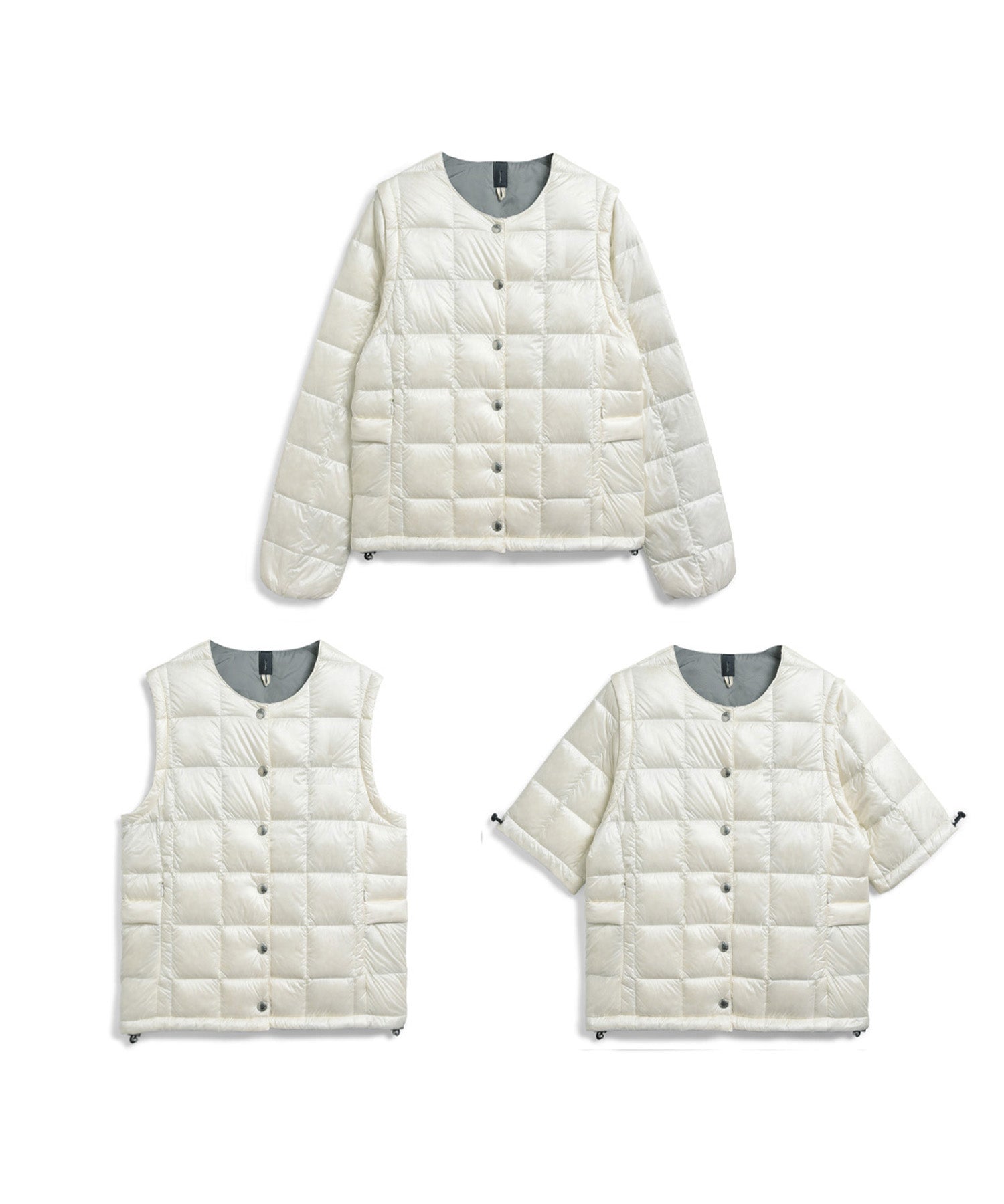 新品TAION EXTRA クルーネックインナーダウンセット　3way サイズS POP UP限定商品】【WOMEN】クルーネック インナーダウンセット
